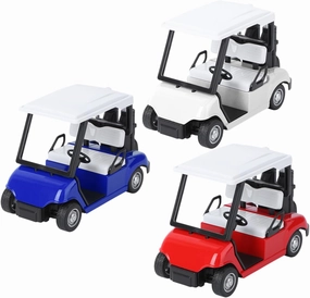 ERINGOGO 3Pcs Golf Cart Model Smooth Surface Pull Back Vehicles for Educational Lightweight Plaything for Outdoor Fun and Learning