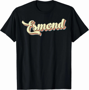 Esmond TShirt Retro Art Baseball Font Vintage T-Shirt