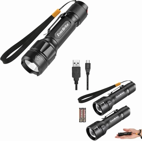 EverBrite LED Tactical&Flashlight Mini Zoomable Flashlight Set