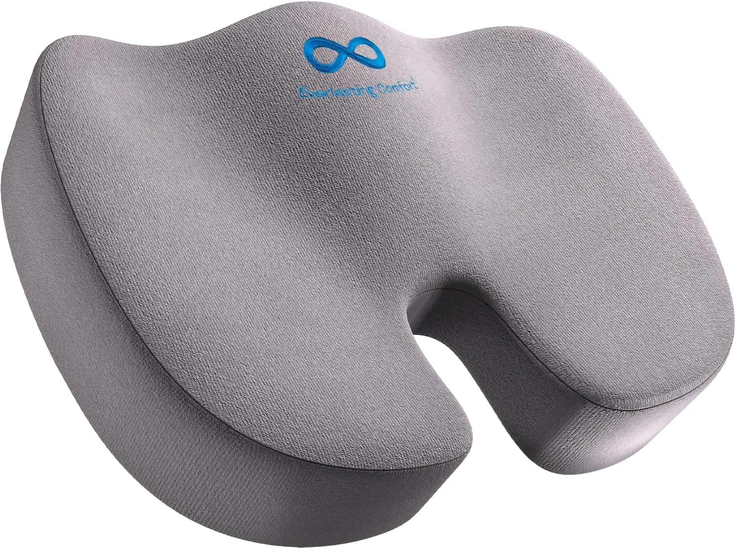 Everlasting Comfort Doctor Recommended Memory Foam Seat Cushion for Office Chairs & Car Seat - Ergonomic Office Desk Accessories for Tailbone Pain Relief, Sciatica & Back Support