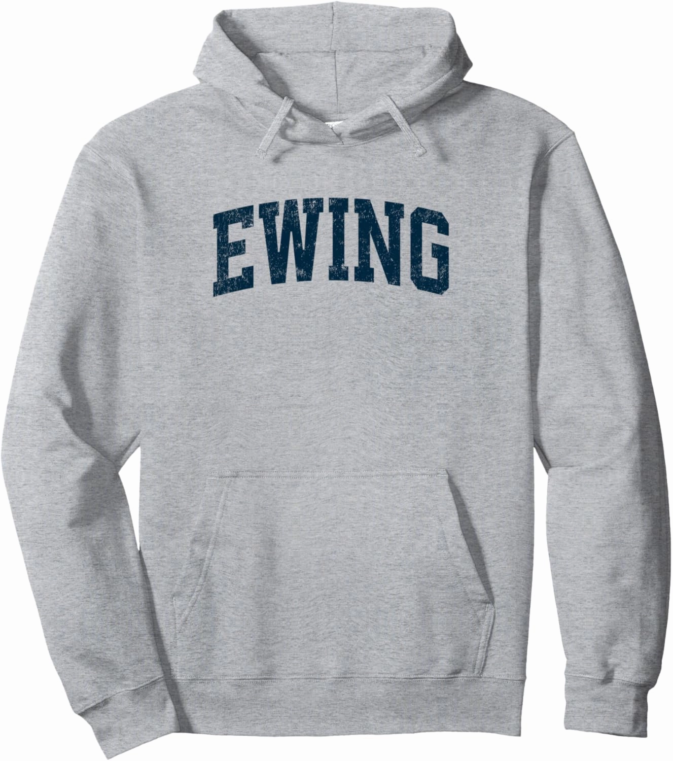 Ewing New Jersey NJ Vintage Athletic Sports Navy Design Pullover Hoodie