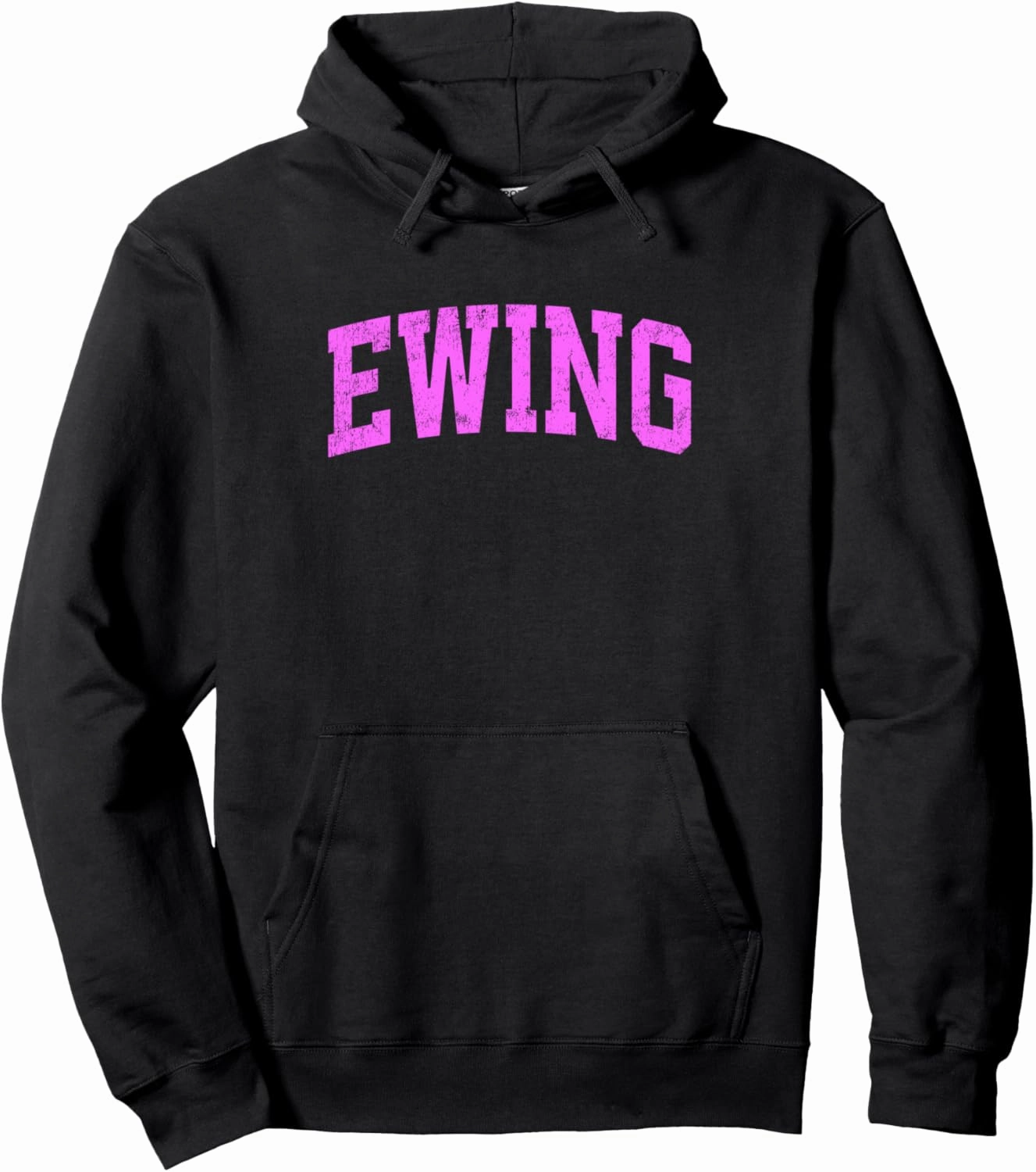 Ewing New Jersey NJ Vintage Athletic Sports Pink Design Pullover Hoodie