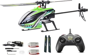 F03 RC Helicopter 4Channel 2.4Ghz Remote Control with 6-Axis Gyro and Altitude Hold and One Key Take Off for Beginner RTF (Green)