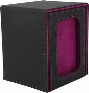 Fafeicy Rain Proof PU Leather Card Deck Box for 120 Single Sleeved Cards, Double Layer Design with Secure Closure, Versatile Storage Solution for Enthusiasts (Purple)