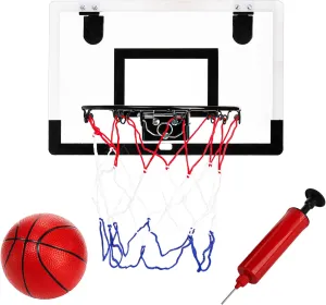Fasmov Over The Door Basketball Hoop, Mini Basketball Hoop Indoor with Foldable Flex Rim, Door Room Basketball Hoop Office Basketball Hoop Bedroom Basketball Hoop for Boys Girls Teens