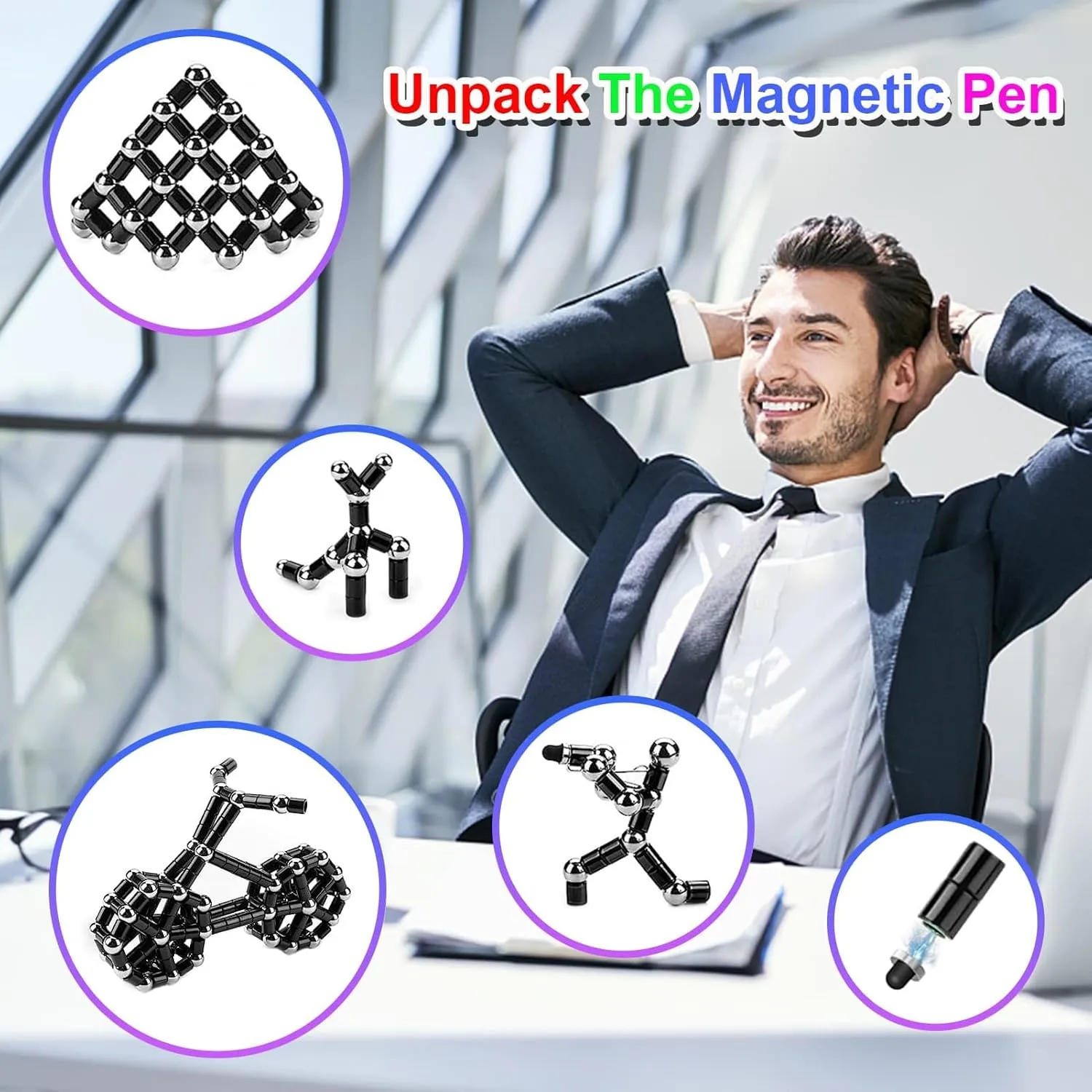 Fidget Pen Gifts For Teenage Girls - Magnetic Pen Cool Gadgets Teen Boys Gift Ideas - Magnet Pen Cool Things For Adults Kids Teens - Best Gift For 10 11 12 13 14 15 Year Old Boy - Novelty Toy For 8-12
