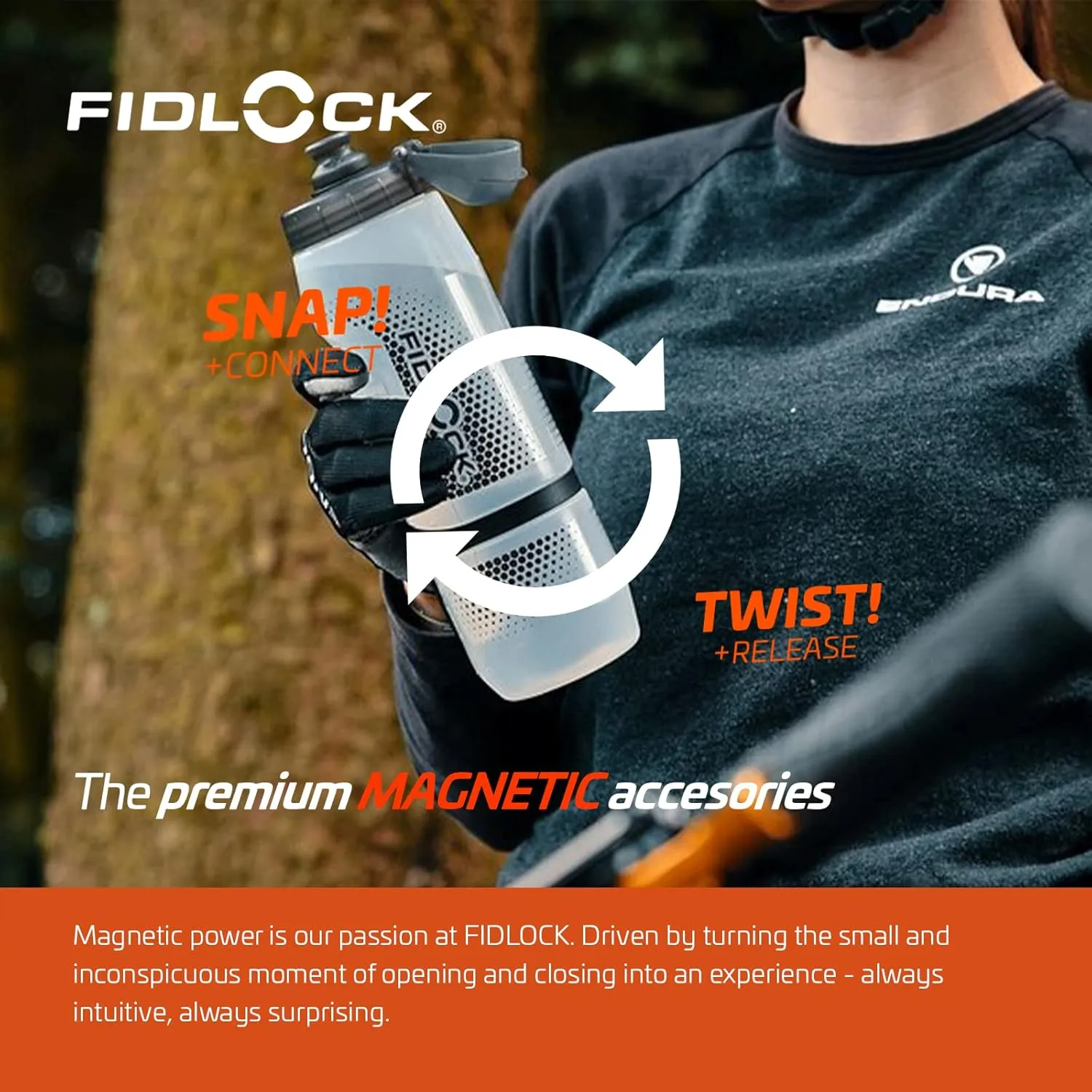 FIDLOCK Twist Replacement Bottle 800ml/27oz | Includes Twist Bottle Only (Twist Base Not Included) | Clear