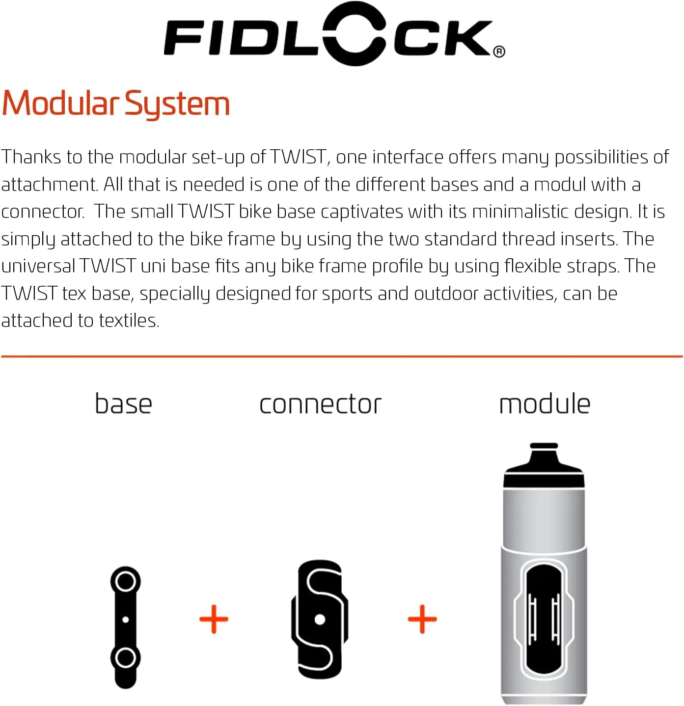 FIDLOCK Twist Replacement Bottle 800ml/27oz | Includes Twist Bottle Only (Twist Base Not Included) | Smoke
