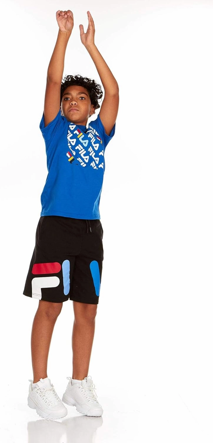 Fila Boys Classic Logo Short Sleeve Tee Shirt Top