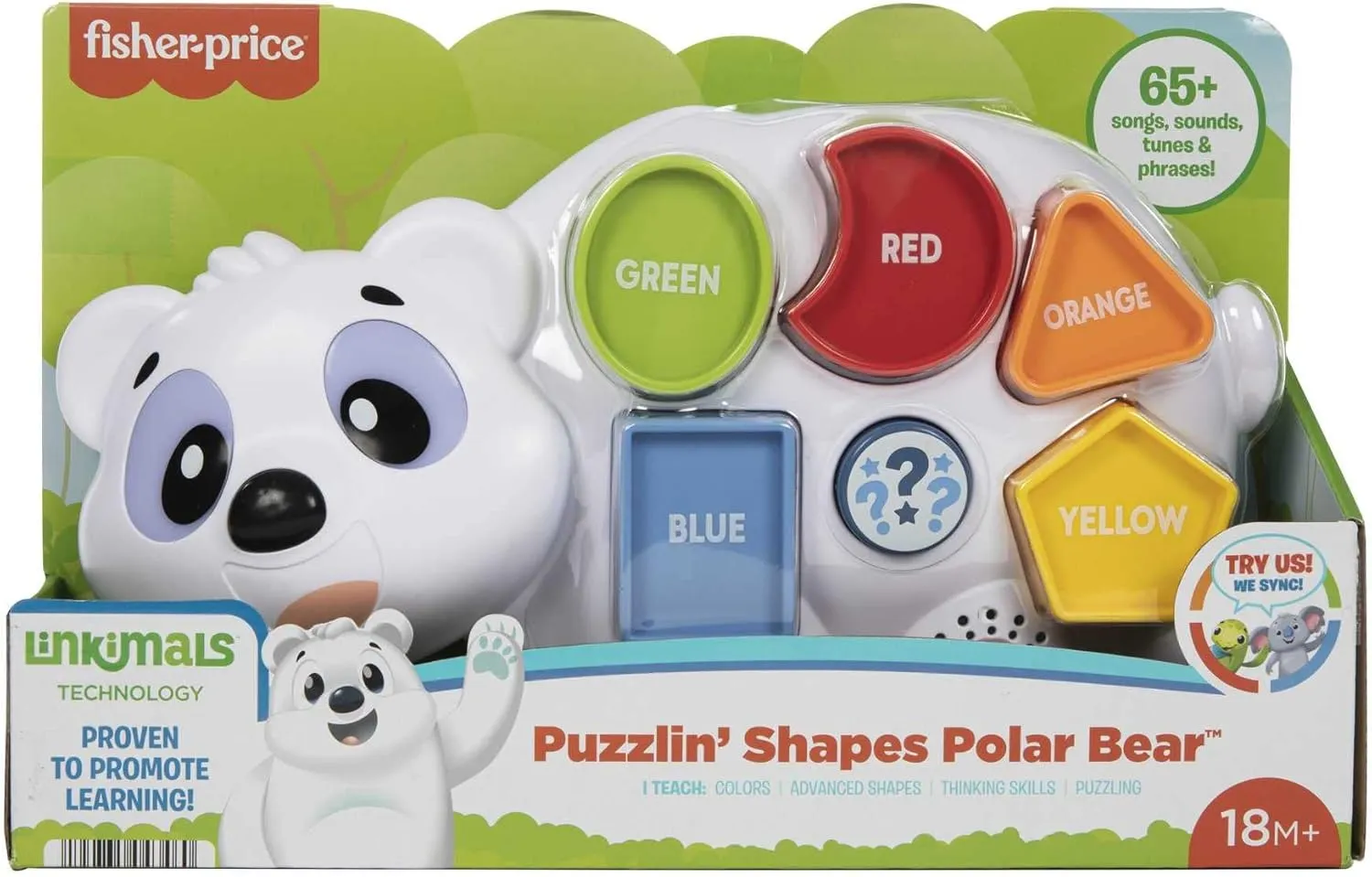 Fisher-Price Linkimals Puzzlin’ Shapes Polar Bear Toddler Toy (QE)