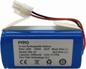 FIVO Replacement Battery for ILIFE A4S, A4S pro, A6, A7, A9, A10, V3x, V7s Plus, W450 Robot Vacuum Cleaners, 14.4V/14.8V 2600mAh