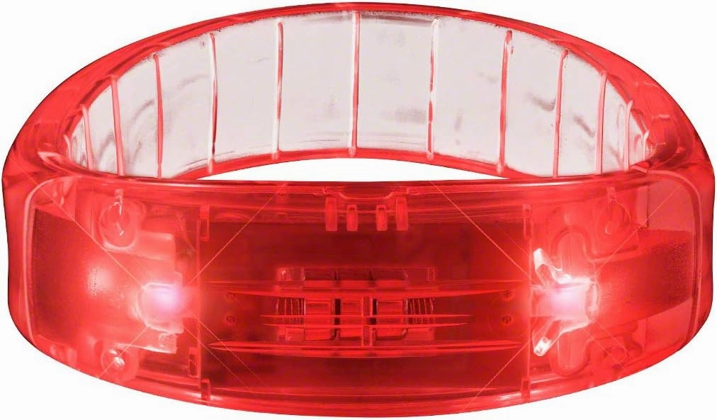 FlashingBlinkyLights Red LED Fashion Light Up Bracelets