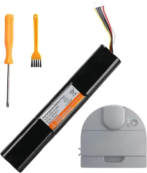 for Neato D8 Battery Replacement 205-0023: for Neato D8 D9 D10 Battery Replacement - Robot Vacuum Cleaners Lithium Ion Battery with Tool, 14.4V 6500mAh Black