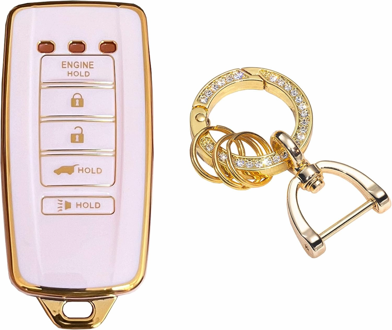 For Acura Key Fob Shell Keyless Remote Key With Keychain Fit for 2014-2021 Acura ILX MDX RDX RLX TLX(KR537924100)