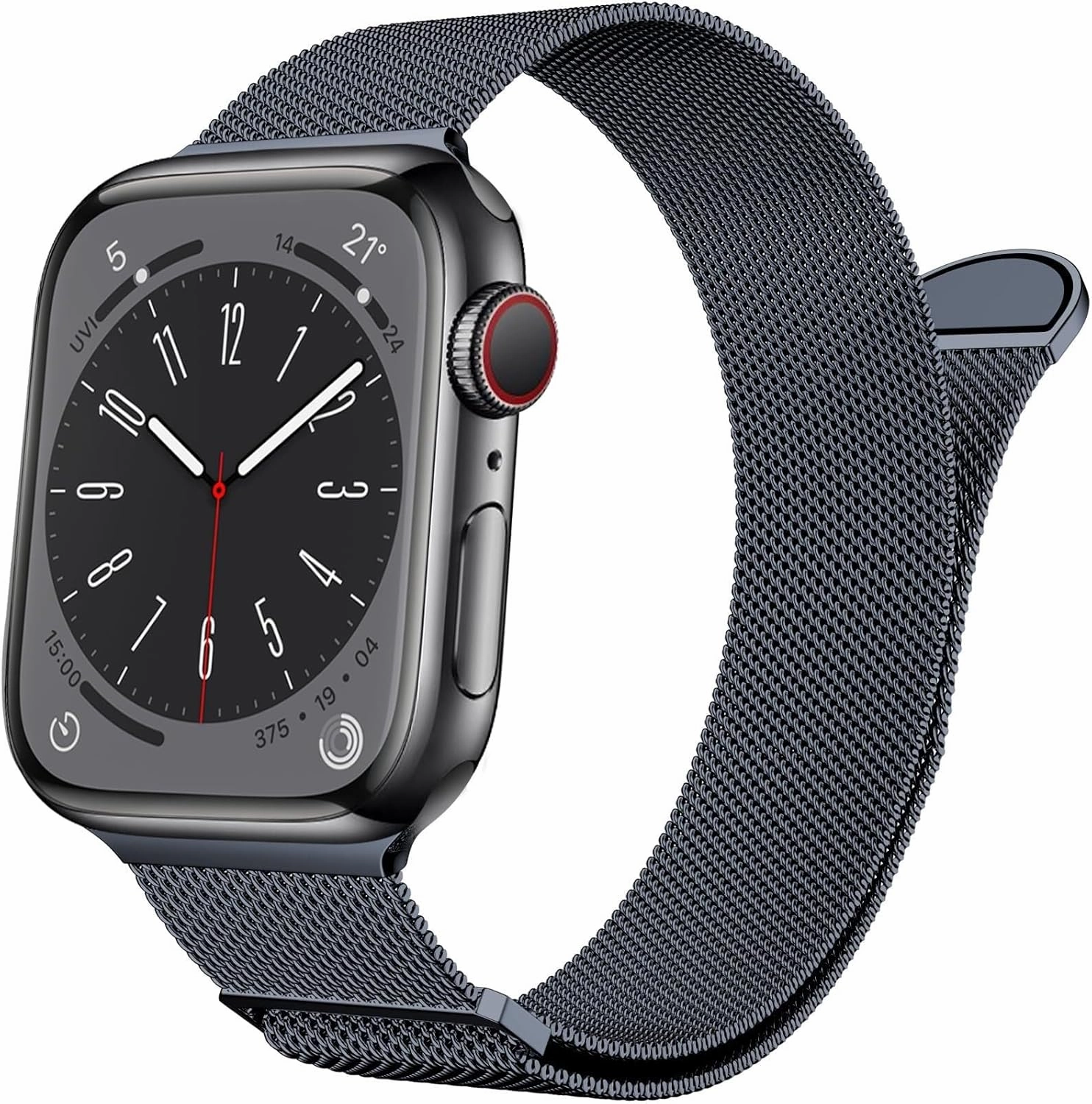 For Apple Watch Band Series 9, Ultra 2, SE, Ultra 8 7 6 5 4 3 2 1 38mm 40mm 41mm 42mm 44mm 45mm 49mm Women And Men, Stainless Steel Mesh Loop Magnetic Clasp Replacement