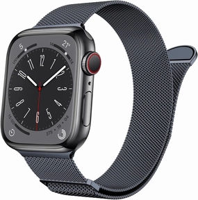 For Apple Watch Band Series 9, Ultra 2, SE, Ultra 8 7 6 5 4 3 2 1 38mm 40mm 41mm 42mm 44mm 45mm 49mm Women And Men, Stainless Steel Mesh Loop Magnetic Clasp Replacement