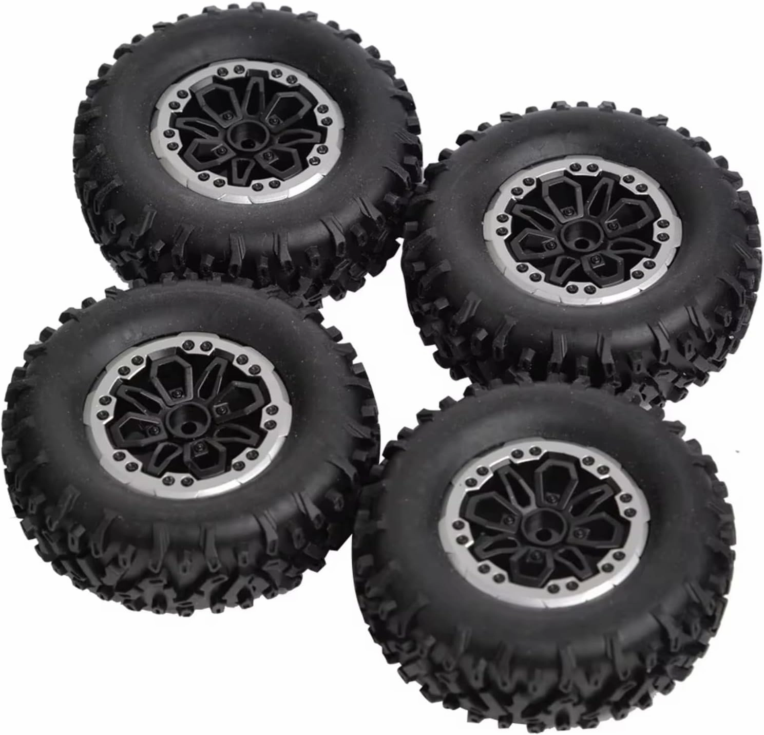 for MN D90 for MN98 for MN99S for WPL C14 C24 C34 B14 B24 for LDRC P06 LD1297 LD1299 4pcs 64mm Soft Tire Wheel RC Car Upgrade Parts Accessories RC Car Parts