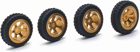 for WLtoys 1/28 284131 K969 K979 K989 K999 P929 P939 for Mini-D Mini-Q Mini-Z Metal Upgrade for Racing Wheel Soft Tire Skin RC Car Replacement Parts RC Car Parts(Yellow)