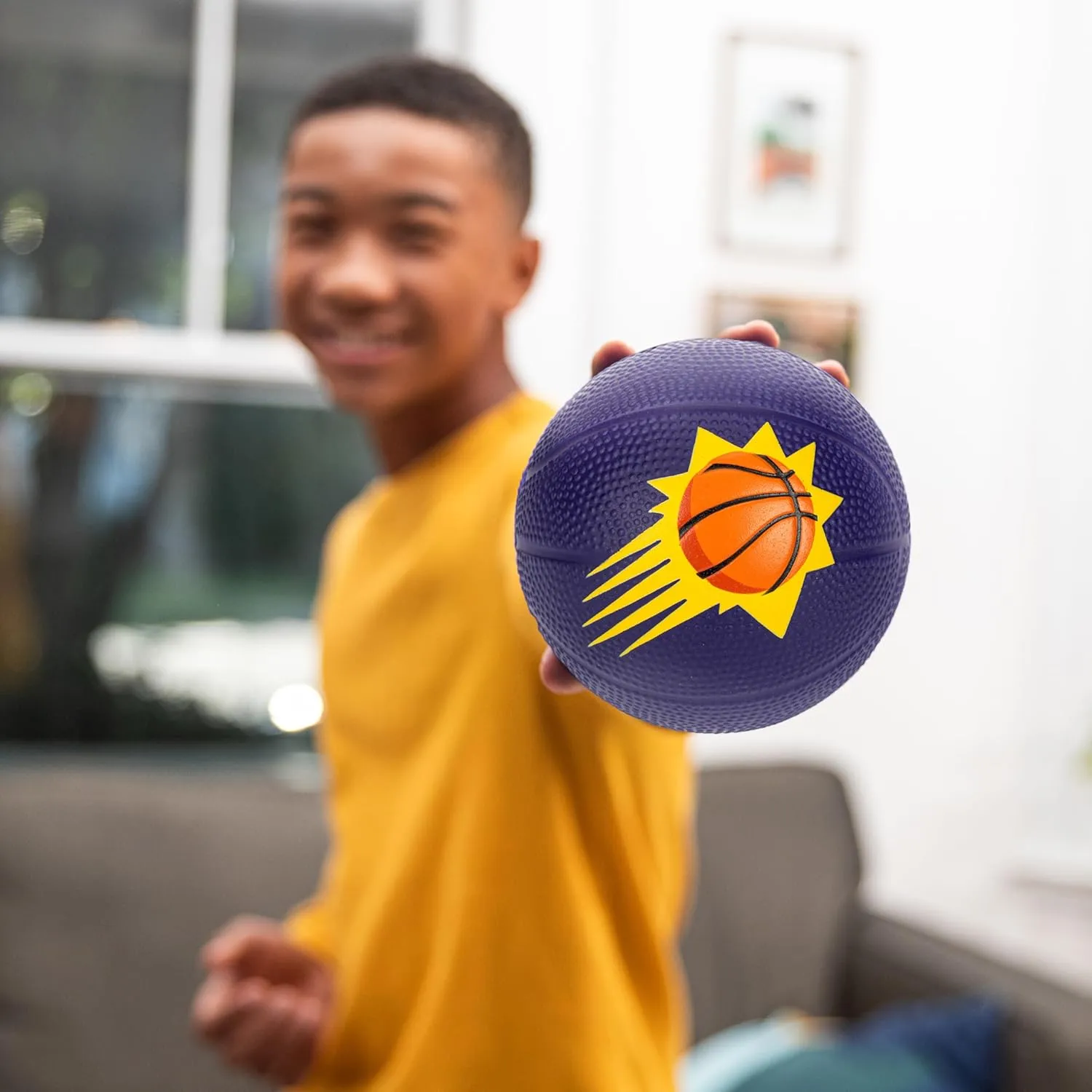 Franklin Sports Kids NBA Mini Foam Basketball - 5.5" Inch Soft Toy Basketball for Indoor or Mini Over the Door Hoops