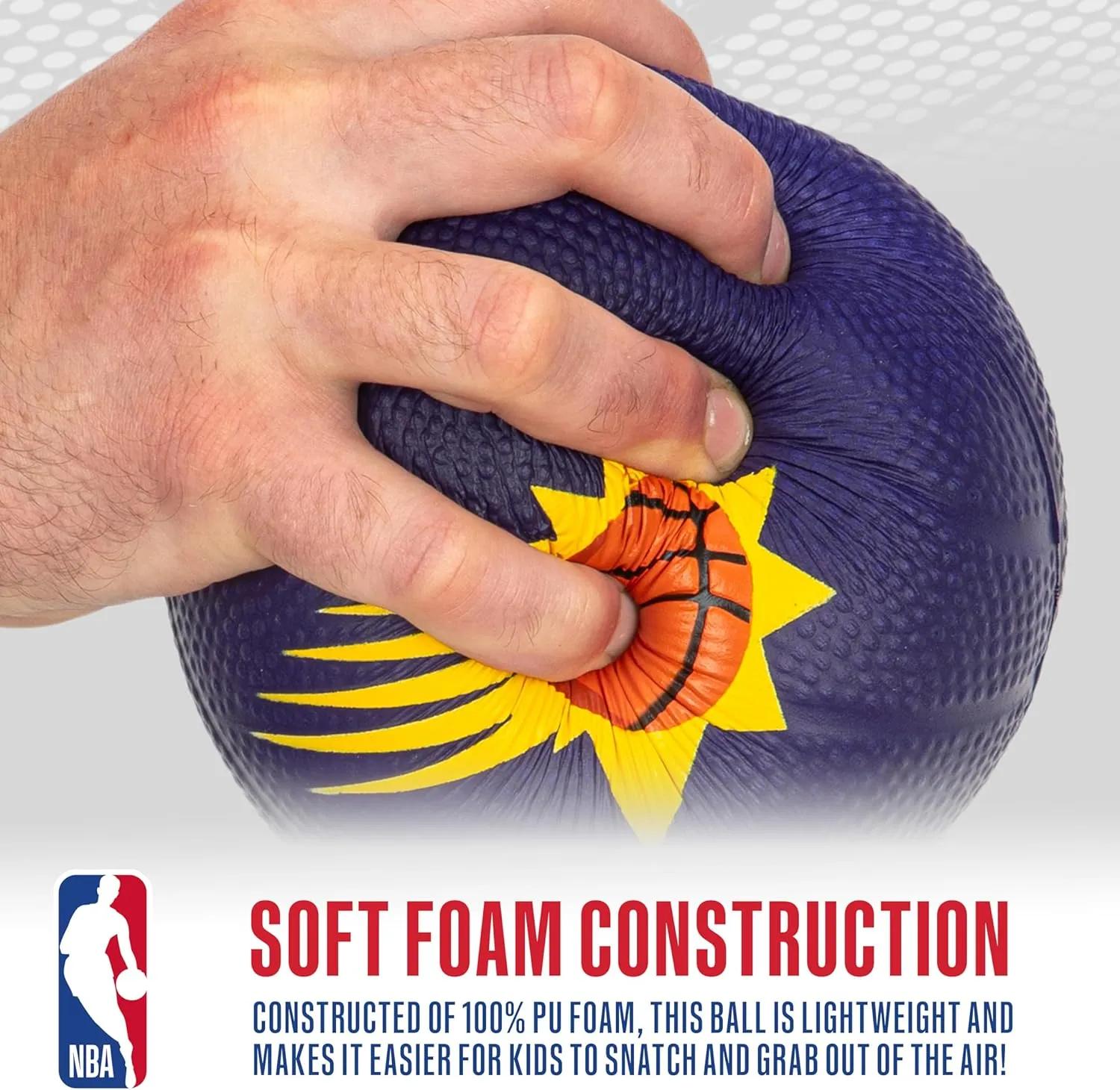 Franklin Sports Kids NBA Mini Foam Basketball - 5.5" Inch Soft Toy Basketball for Indoor or Mini Over the Door Hoops
