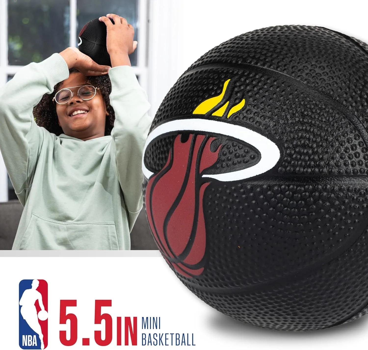 Franklin Sports Kids NBA Mini Foam Basketball - 5.5" Inch Soft Toy Basketball for Indoor or Mini Over the Door Hoops