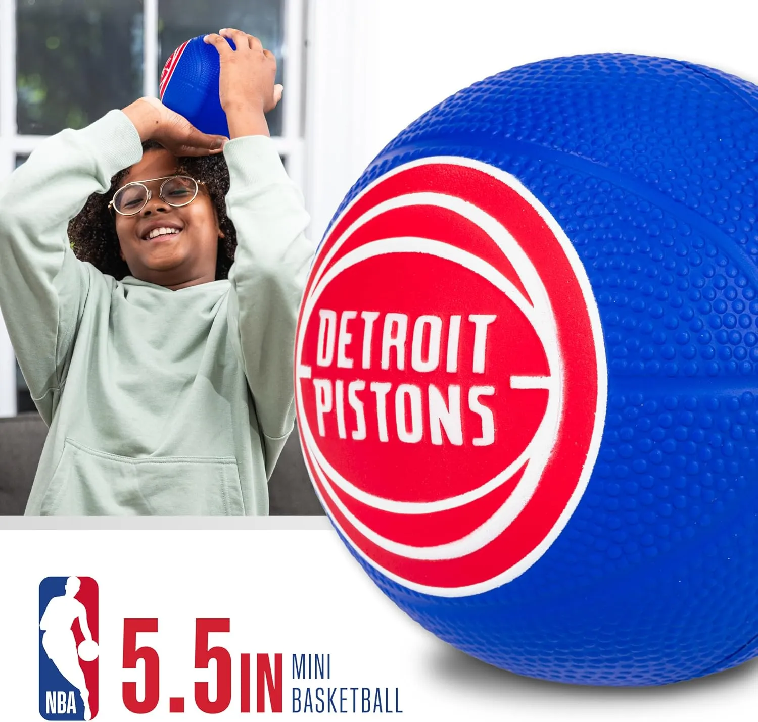 Franklin Sports Kids NBA Mini Foam Basketball - 5.5" Inch Soft Toy Basketball for Indoor or Mini Over the Door Hoops