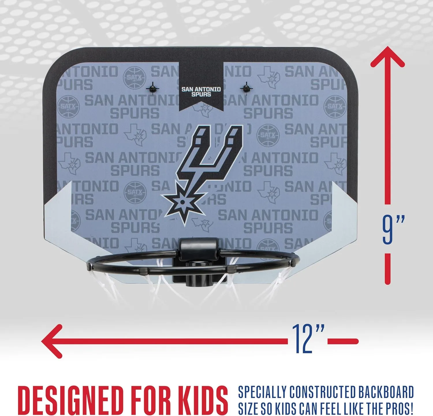 Franklin Sports NBA Team Over The Door Basketball Hoop - Kids Indoor Mini Basketball Hoop with Basketball - NBA Fan Shop Mini Hoop for Bedroom & Office