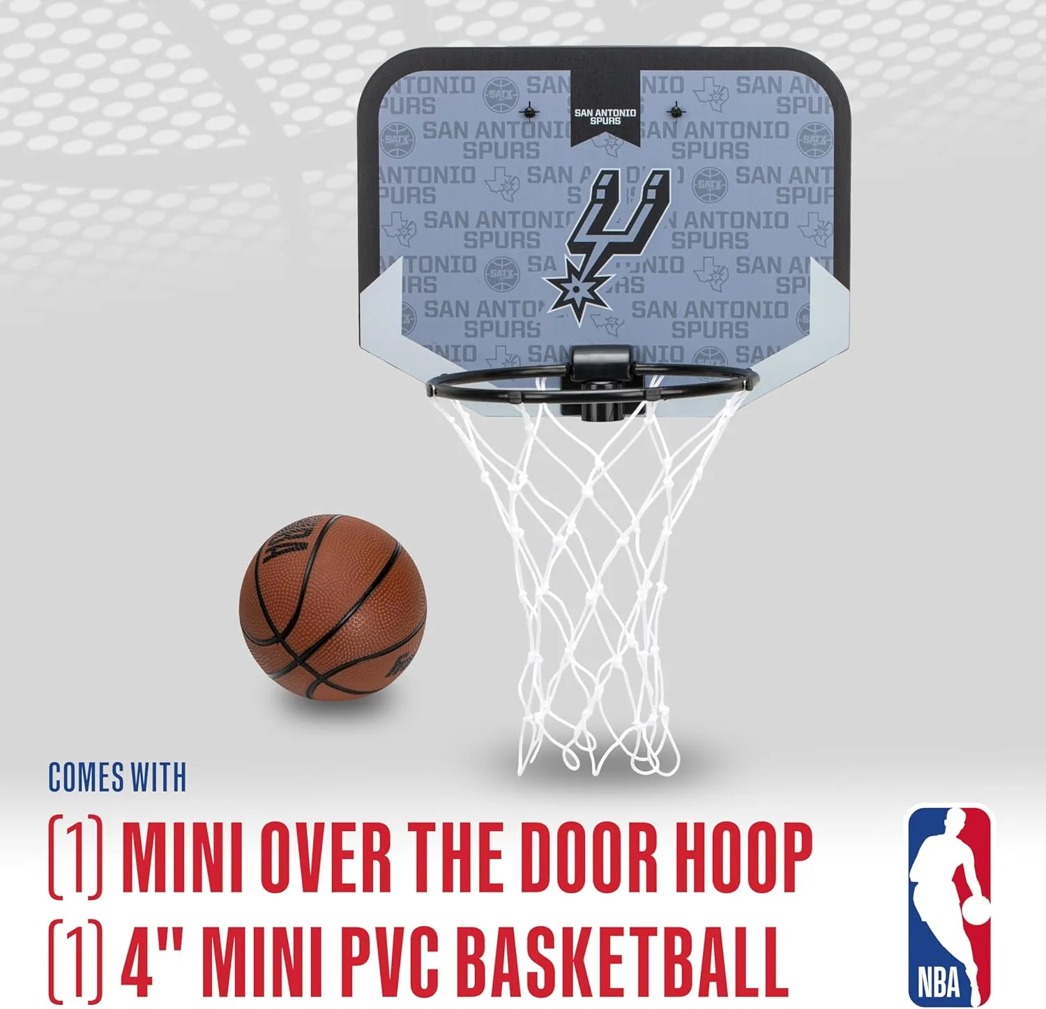 Franklin Sports NBA Team Over The Door Basketball Hoop - Kids Indoor Mini Basketball Hoop with Basketball - NBA Fan Shop Mini Hoop for Bedroom & Office