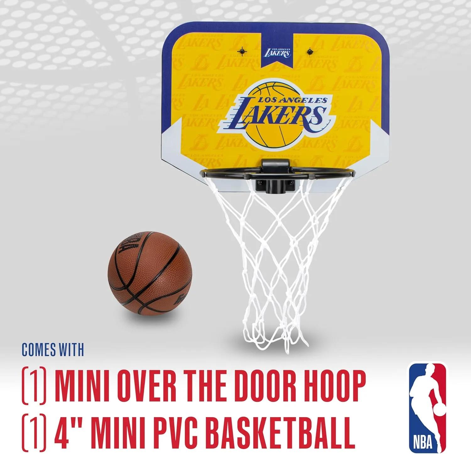 Franklin Sports NBA Team Over The Door Basketball Hoop - Kids Indoor Mini Basketball Hoop with Basketball - NBA Fan Shop Mini Hoop for Bedroom & Office