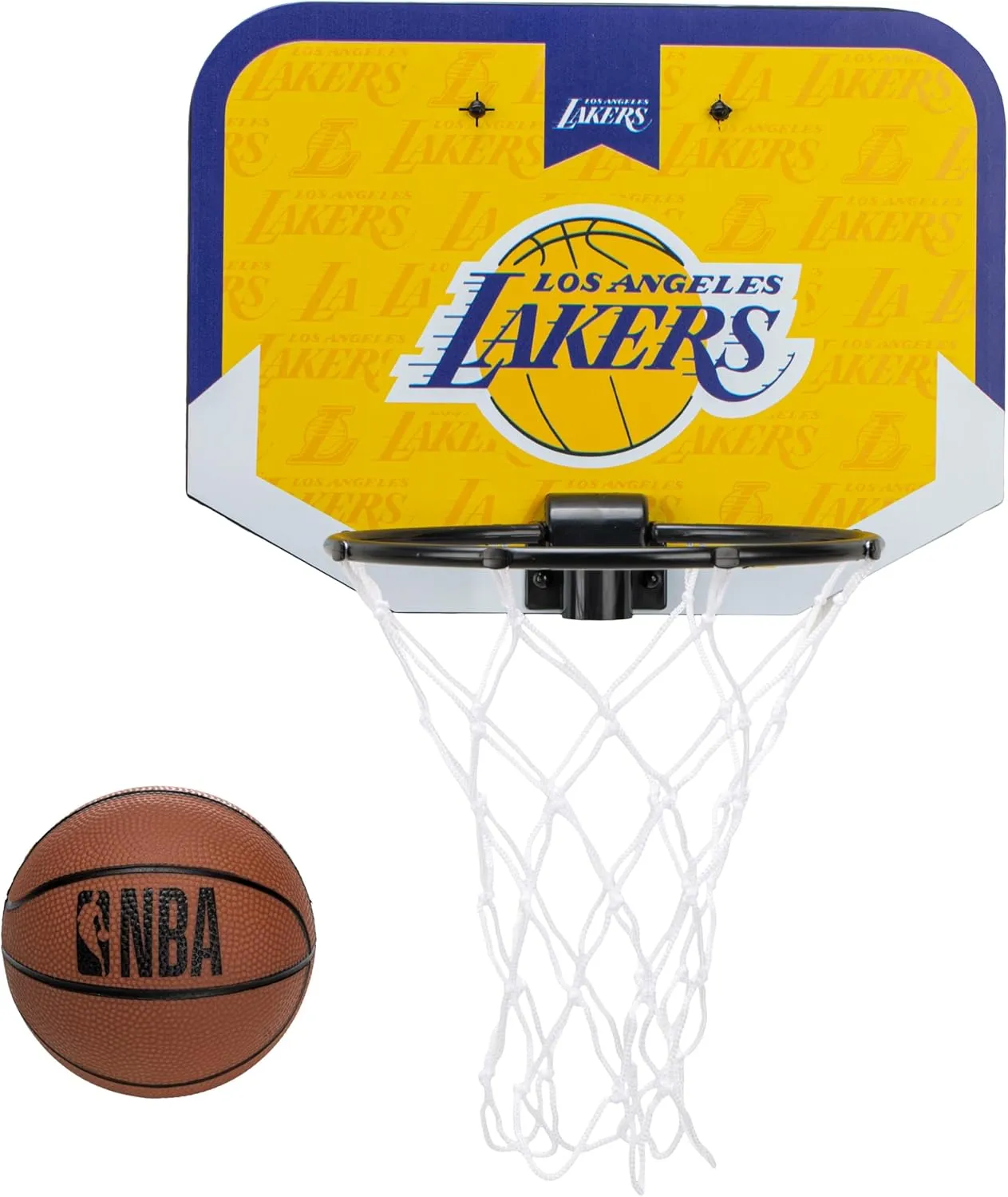 Franklin Sports NBA Team Over The Door Basketball Hoop - Kids Indoor Mini Basketball Hoop with Basketball - NBA Fan Shop Mini Hoop for Bedroom & Office