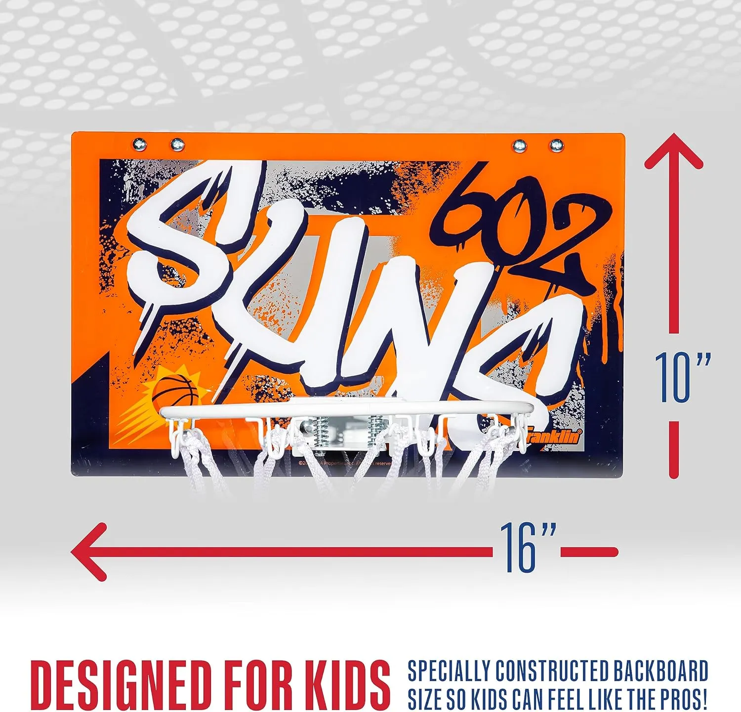 Franklin Sports NBA Team Over the Door Basketball Hoops - Kids Indoor Mini Basketball Hoop   Ball Set - NBA Fan Mini Hoops