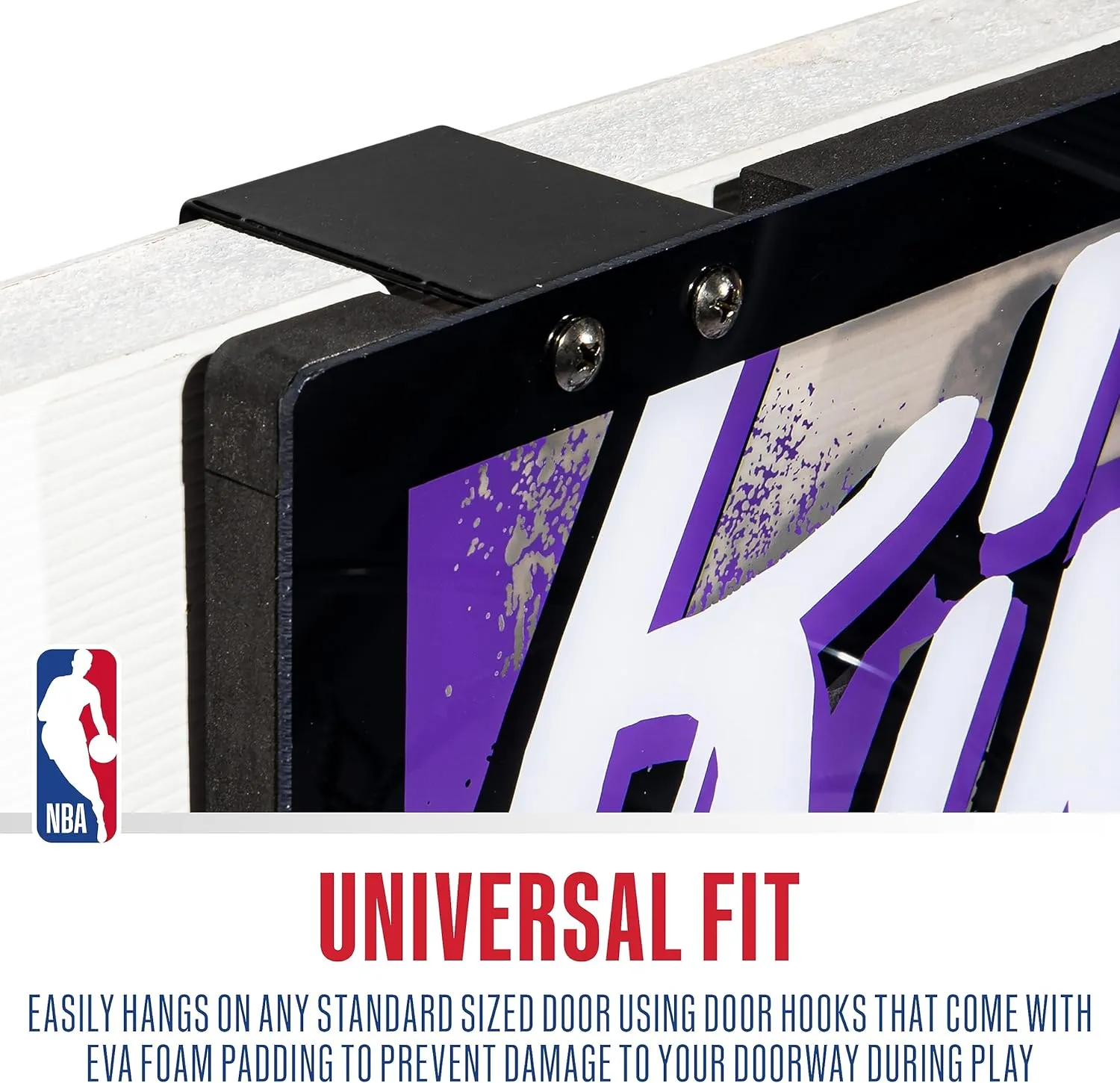 Franklin Sports NBA Team Over the Door Basketball Hoops - Kids Indoor Mini Basketball Hoop   Ball Set - NBA Fan Mini Hoops