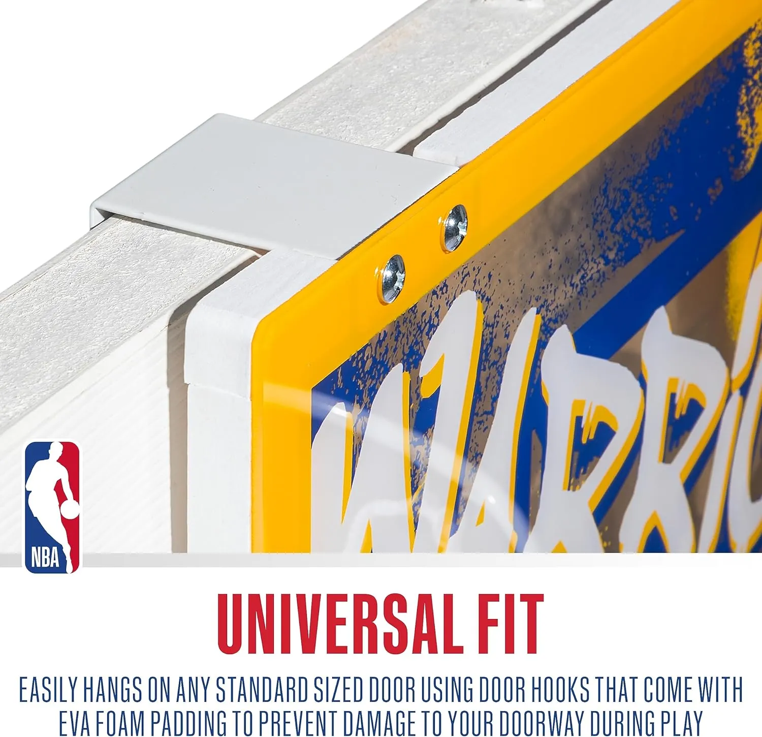 Franklin Sports NBA Team Over the Door Basketball Hoops - Kids Indoor Mini Basketball Hoop   Ball Set - NBA Fan Mini Hoops
