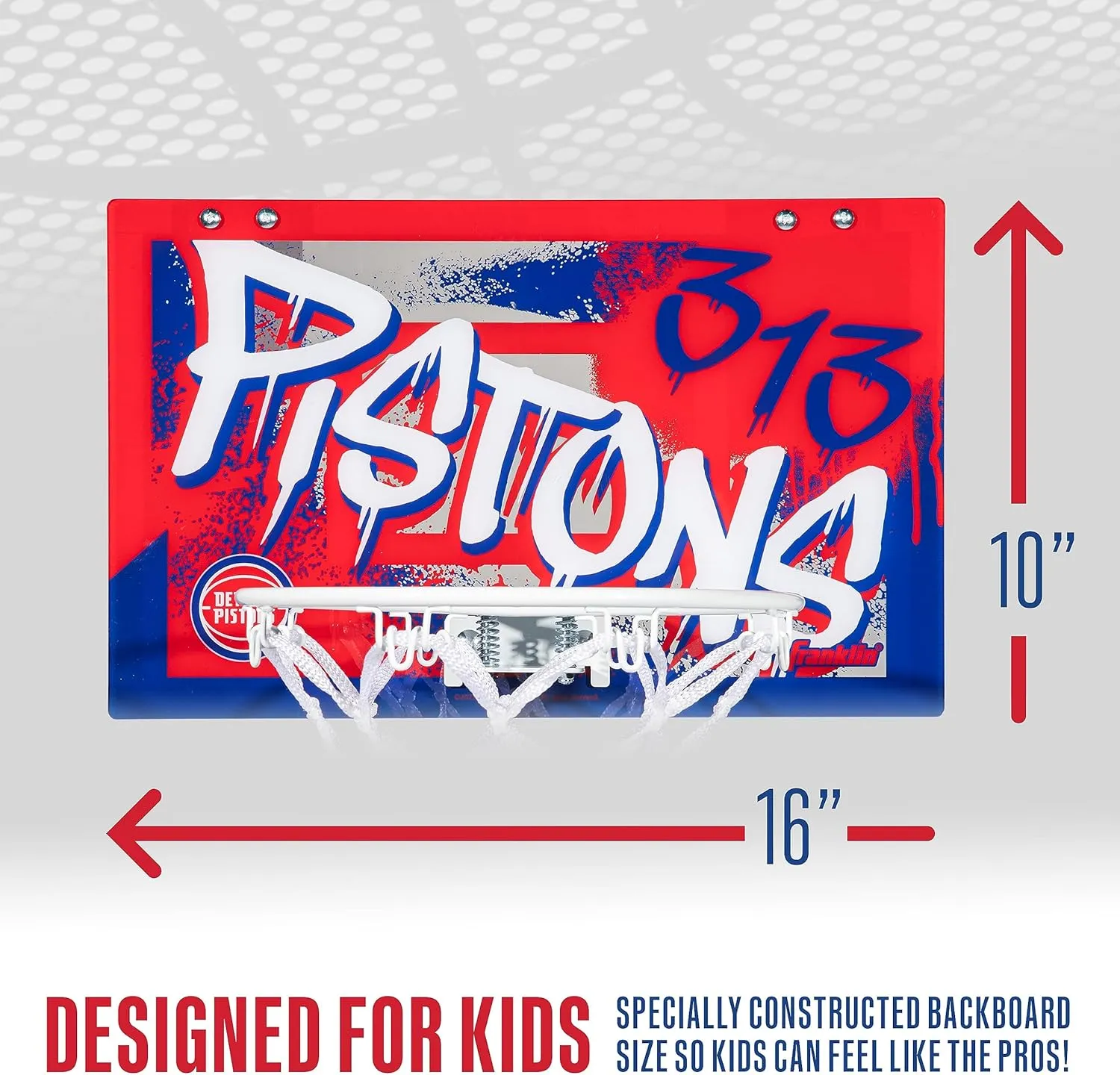 Franklin Sports NBA Team Over the Door Basketball Hoops - Kids Indoor Mini Basketball Hoop   Ball Set - NBA Fan Mini Hoops