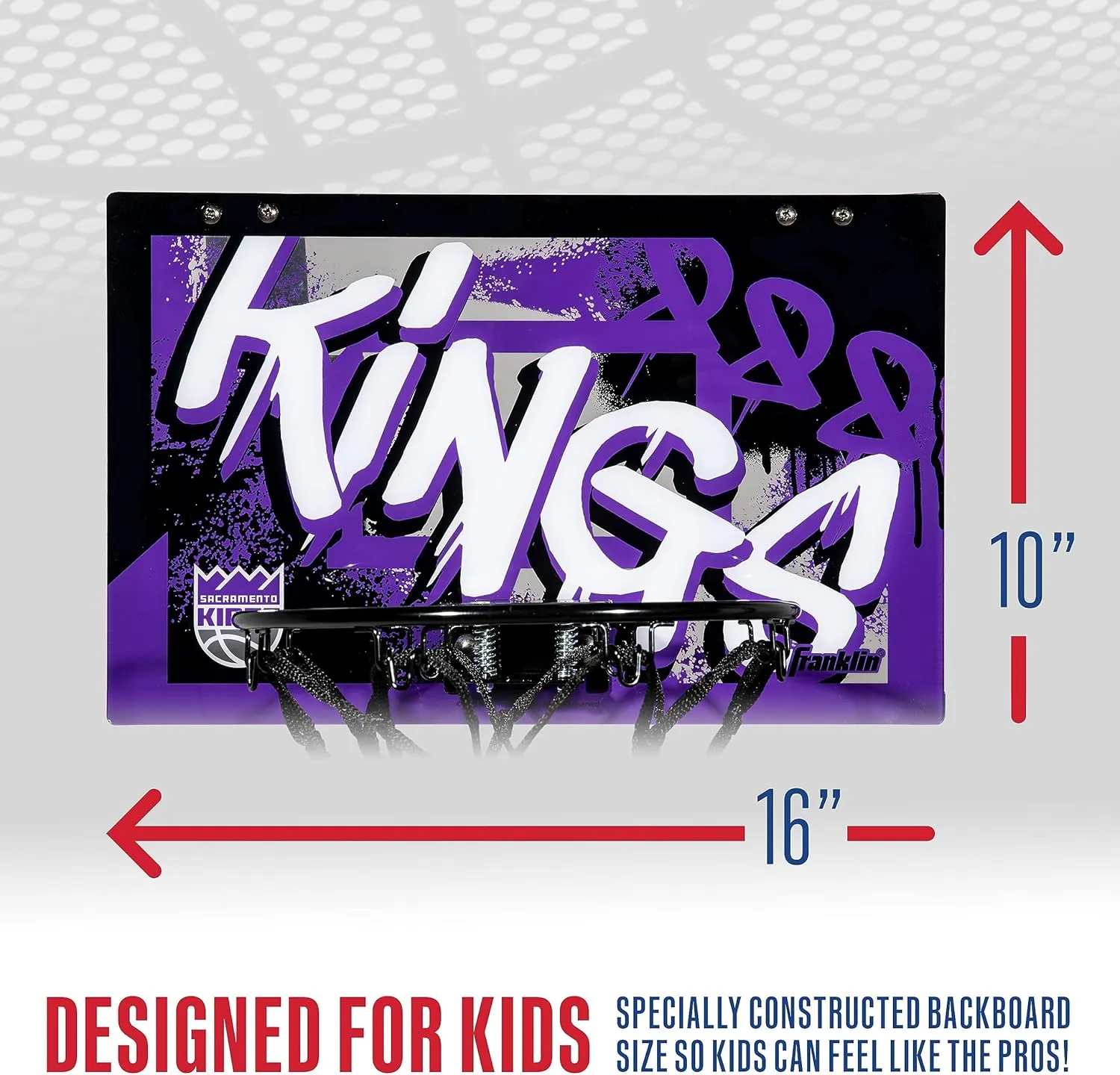 Franklin Sports NBA Team Over the Door Basketball Hoops - Kids Indoor Mini Basketball Hoop   Ball Set - NBA Fan Mini Hoops