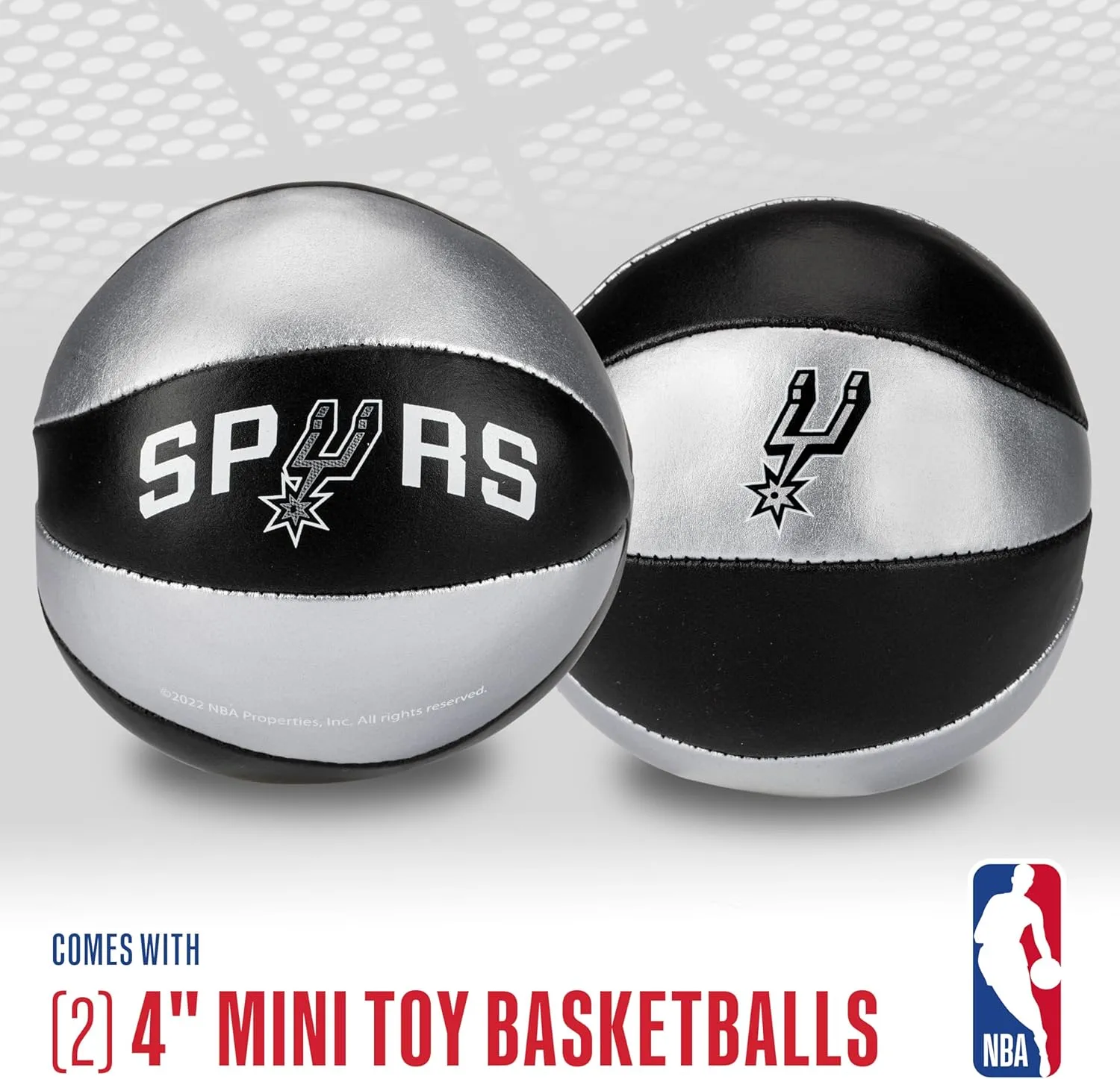 Franklin Sports NBA Toy Basketballs - 2 Pack of Kids Soft Mini Basketballs for Over the Door   Indoor Hoops - NBA Fan Shop Kids Soft Toy Basketballs - (2) Mini Balls Included