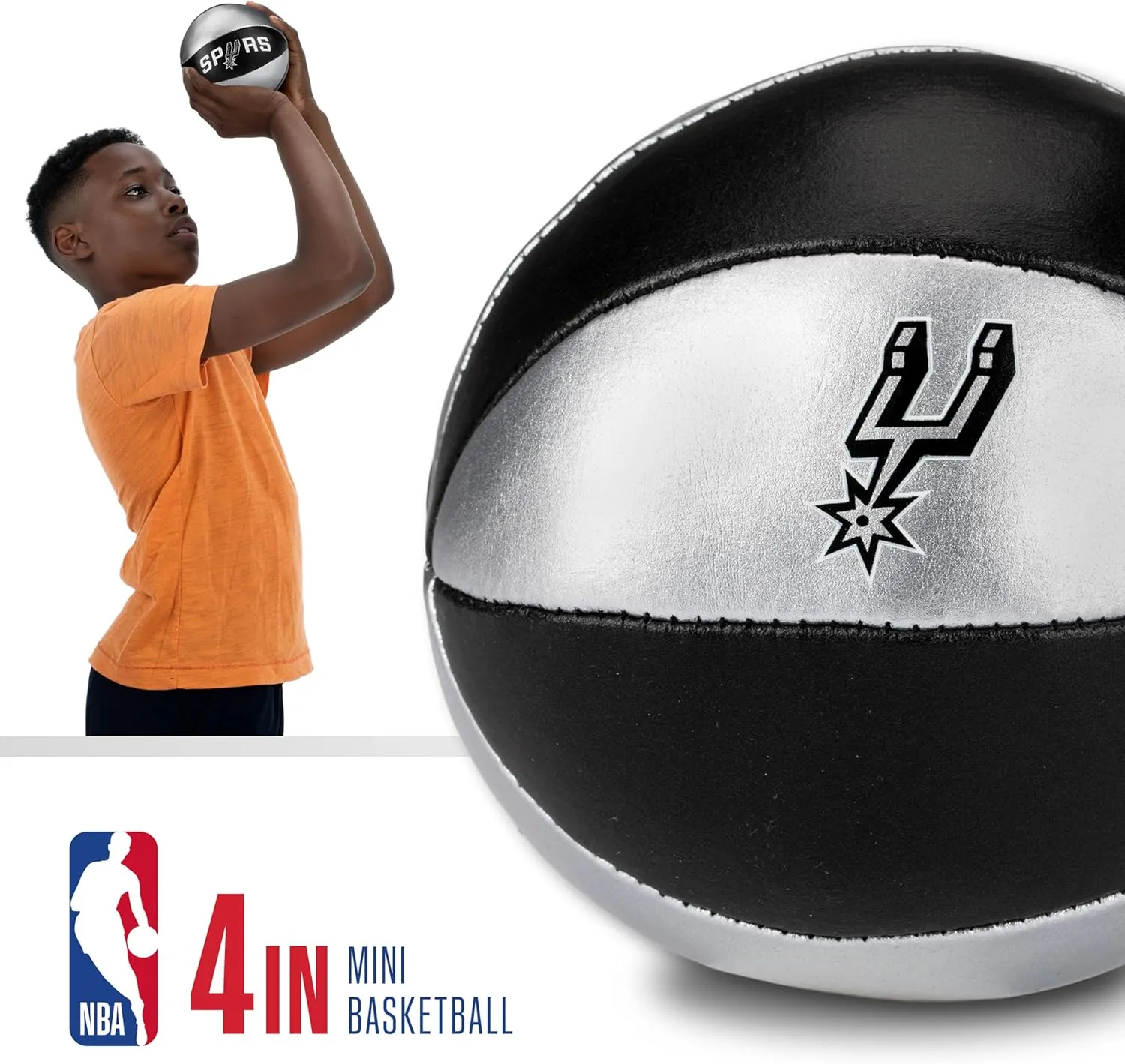 Franklin Sports NBA Toy Basketballs - 2 Pack of Kids Soft Mini Basketballs for Over the Door   Indoor Hoops - NBA Fan Shop Kids Soft Toy Basketballs - (2) Mini Balls Included