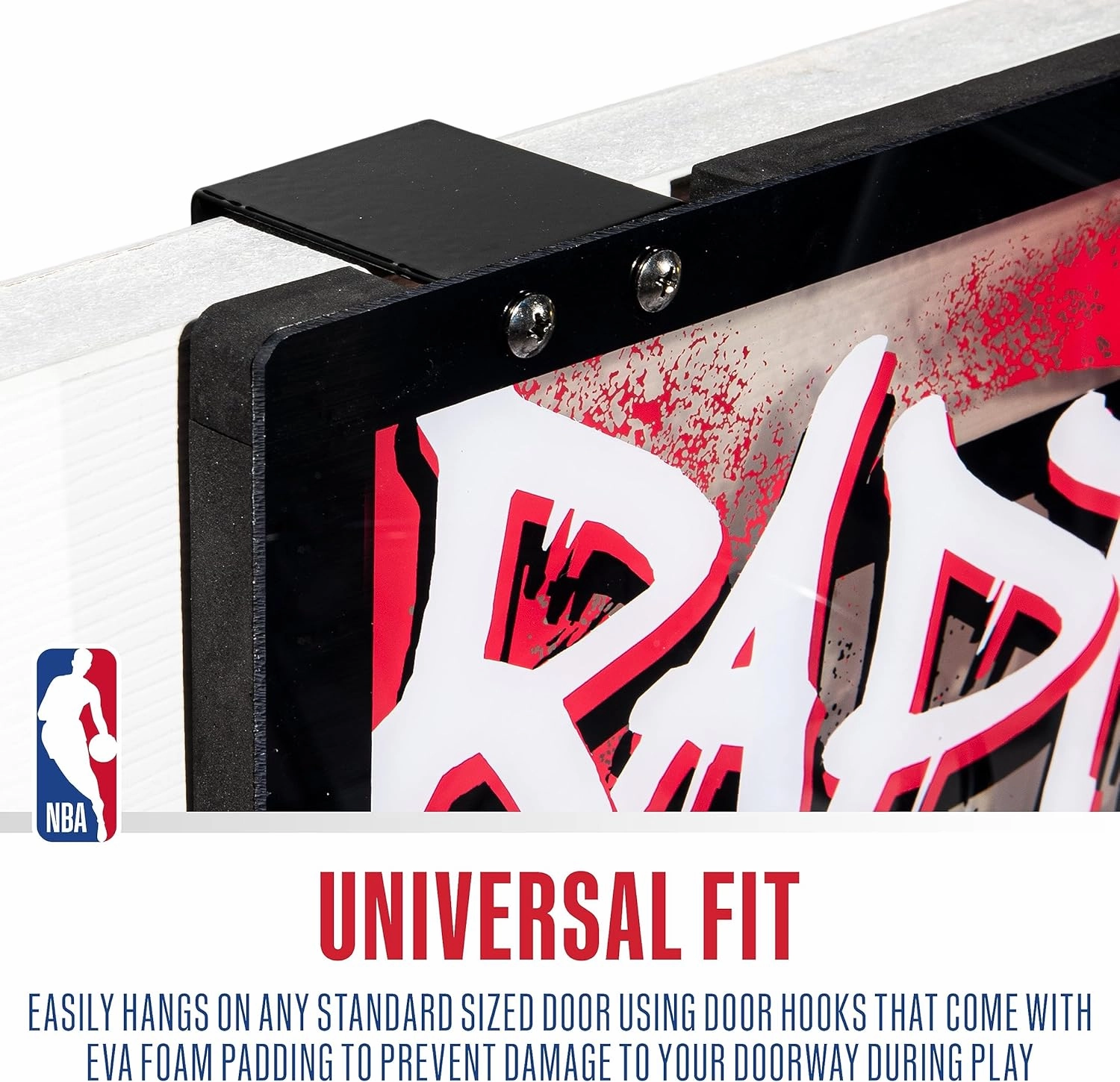 Franklin Sports NBA Team Over the Door Basketball Hoops - Kids Indoor Mini Basketball Hoop   Ball Set - NBA Fan Mini Hoops