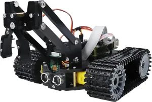 Freenove Tank Robot Kit for Raspberry Pi 5 4 B 3 B  Zero 2 W, Crawler Chassis, Grab Objects, Ball Tracing, Line Tracking, Obstacle Avoidance, App Control, Camera, Servo (Raspberry Pi NOT Included)