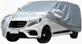 Full Car Covers for Mercedes-Benz Viano W639 2005-2008 2009 2010 2011 2012 2013 2014, All Weather Exterior Waterproof Scratch Automobile Apparel Non Slip Clothing Windproof Durable Protective Layer