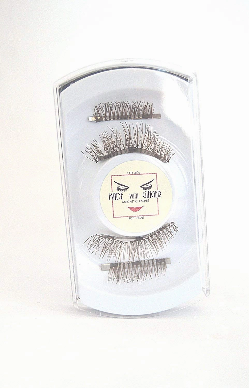 Full Coverage Natural Look Magnetic Lashes 100% Human Hair - 3 Magnets - Curves with Eye Shape (Short, Brown)
