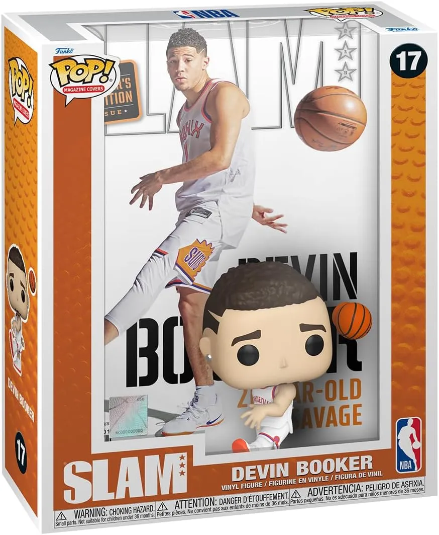 Funko POP! NBA Cover: Slam – Devin Booker - Collectable Vinyl Figure - Gift Idea - Official Merchandise - for Kids & Adults - Sports Fans - Model Figure for Collectors and Display