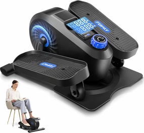FUNMILY Under Desk Elliptical, Under Desk Bike Pedal Exerciser, Seated Elliptical, Work from Home Fitness, Mini Elliptical Machines,Portable Foot &Leg Pedal Exerciser-Stand or Sit (Black)