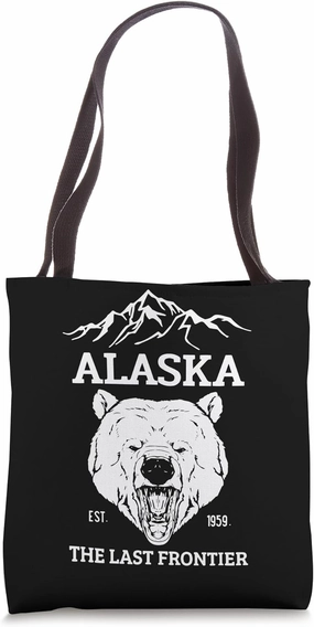 Funny Alaska silver-tip Brown, Bear contribution For Men Tote Bag