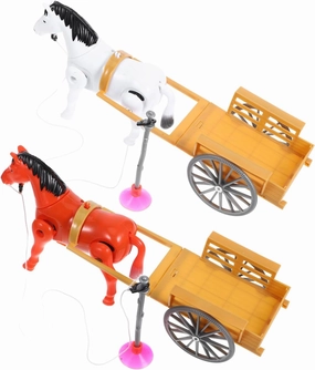 Funny Horse Cart Toy Boys and Girls Educational Plaything Rotating Horse Toys for Boys Random