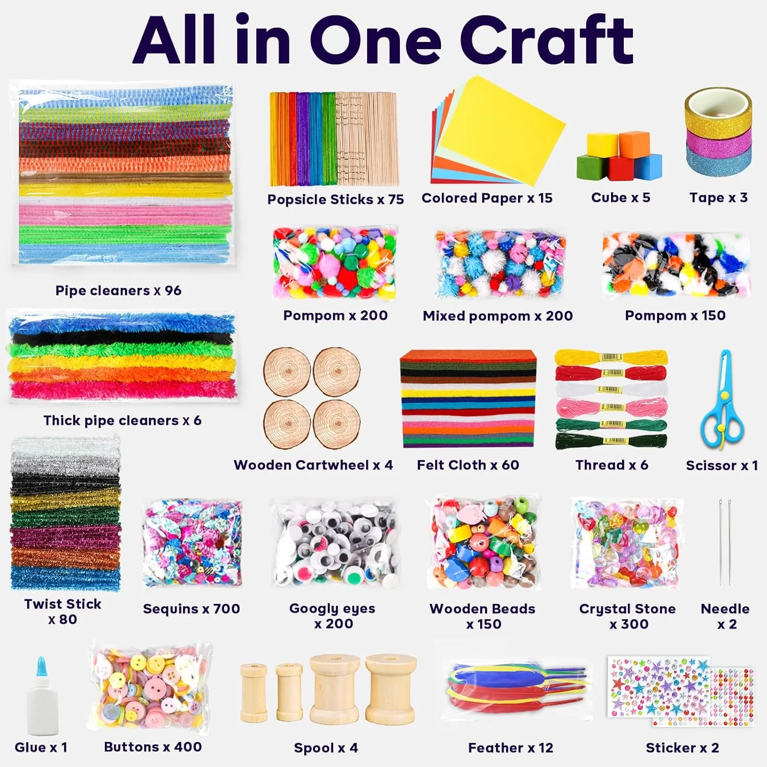 FUNZBO 4000 pcs Arts and Crafts Supplies for Kids -Girl Craft Kit Materials for Kids Age 4 5 6 7 8-12 Birathday Gifts for Girls and Boys Crafts for Girls Ages 8-12 Arts Activities