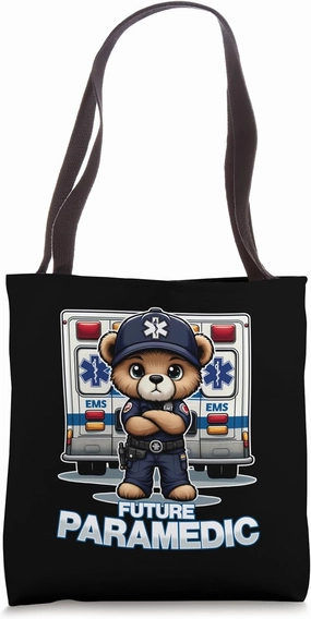 FUTURE PARAMEDIC Teddy Bear Cute EMS Gift for EMT Students Tote Bag