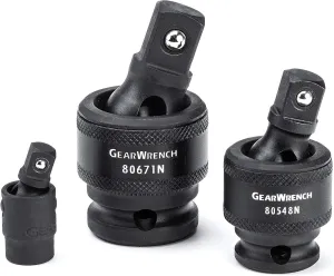 GEARWRENCH 3 PC. 1/4", 3/8", 1/2" Drive Impact Universal-Joint Set - 84969A-07