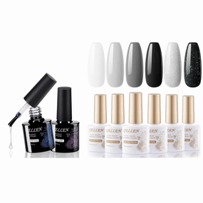 Gellen Base and Top Coat & 6 Color Gel Nail Polish