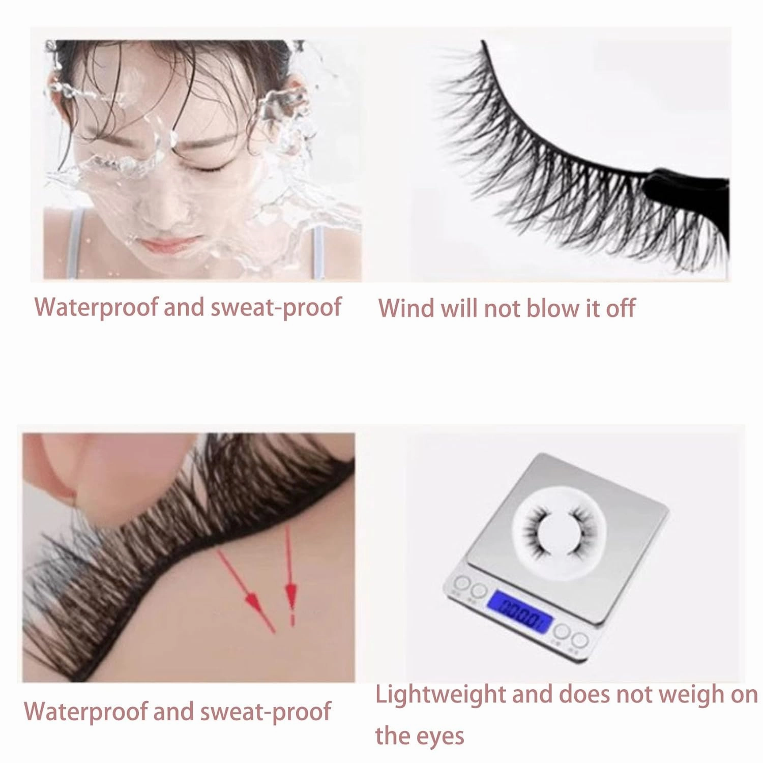 Giani Magnetic Eyelashes with Applicator, Co Magnetic Eyelashes, Magnetic Eye Lashes, False Eye Lashes (Slimming Style)